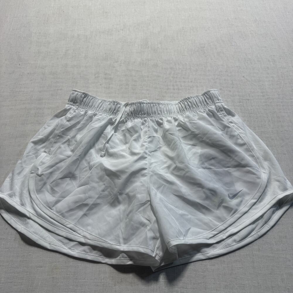 Nike Tempo Women's Brief-Lined Running Shorts Sz M‎ White Brand New